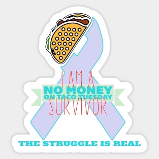 Taco Struggle - pastel lgt Sticker